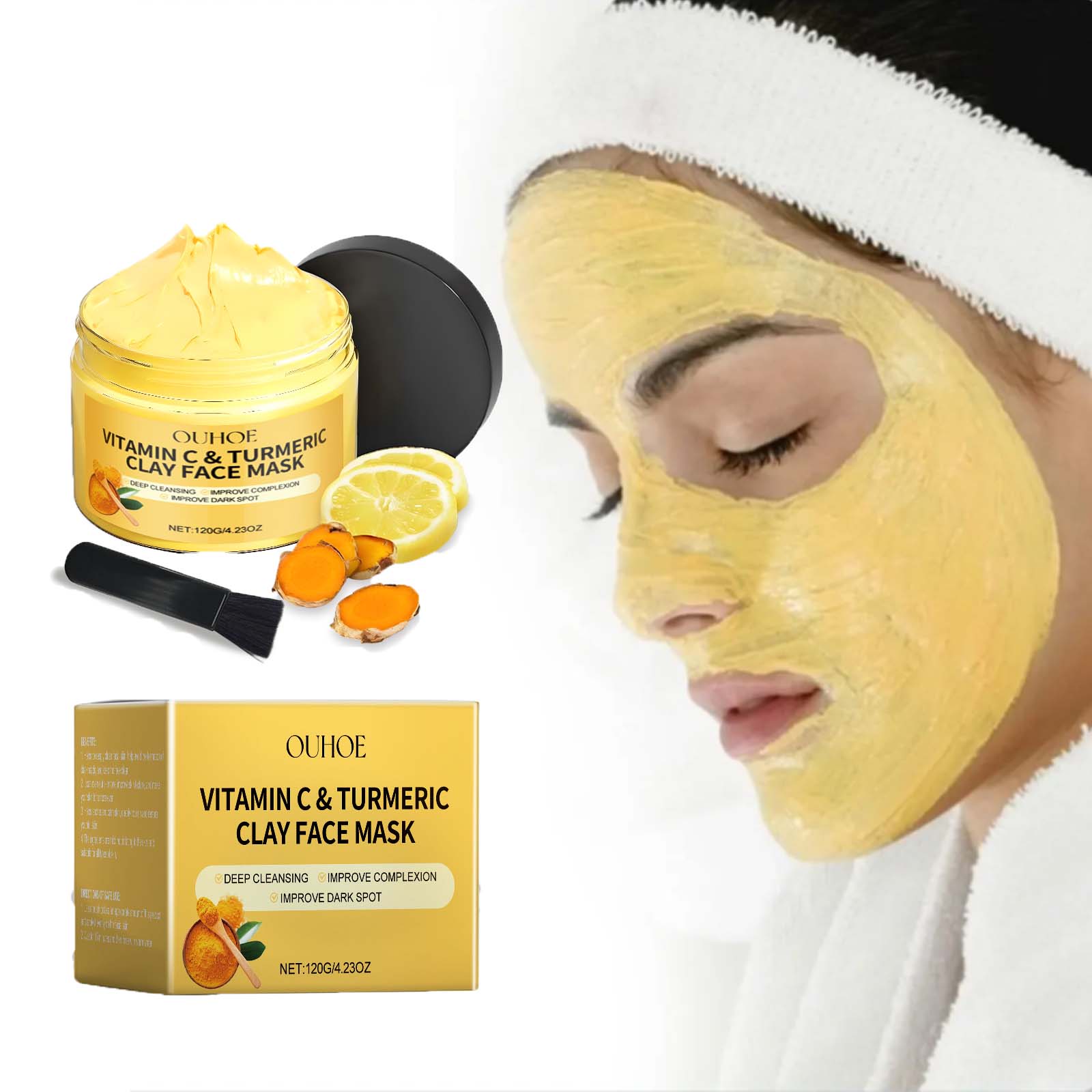 Dust Mask Construction - Vitamine C Kurkuma Moddermasker Exfoliërend gezichtsmasker
