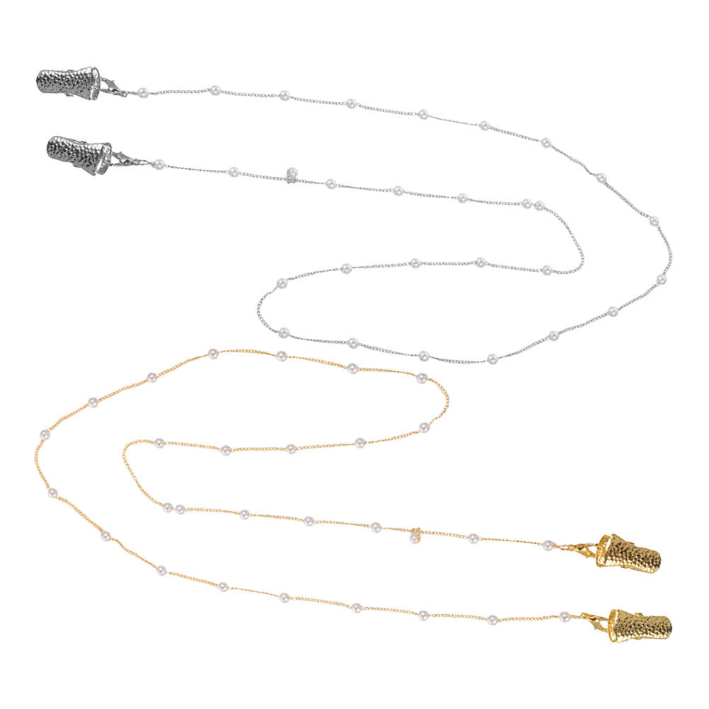 Mask Chain Holder - 2 stuks kralenbrillenkoord voor vrouwen, parelbrillenketting,