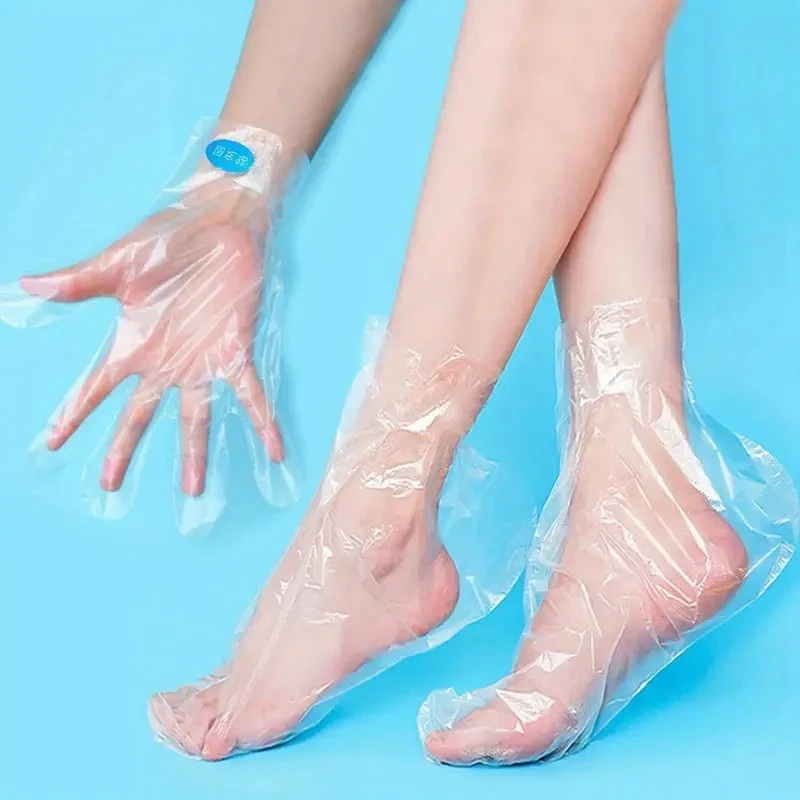 Disposable Mask Blue - Dikke wegwerp handmaskerhandschoenen, wegwerp voetmasker voethoezen,