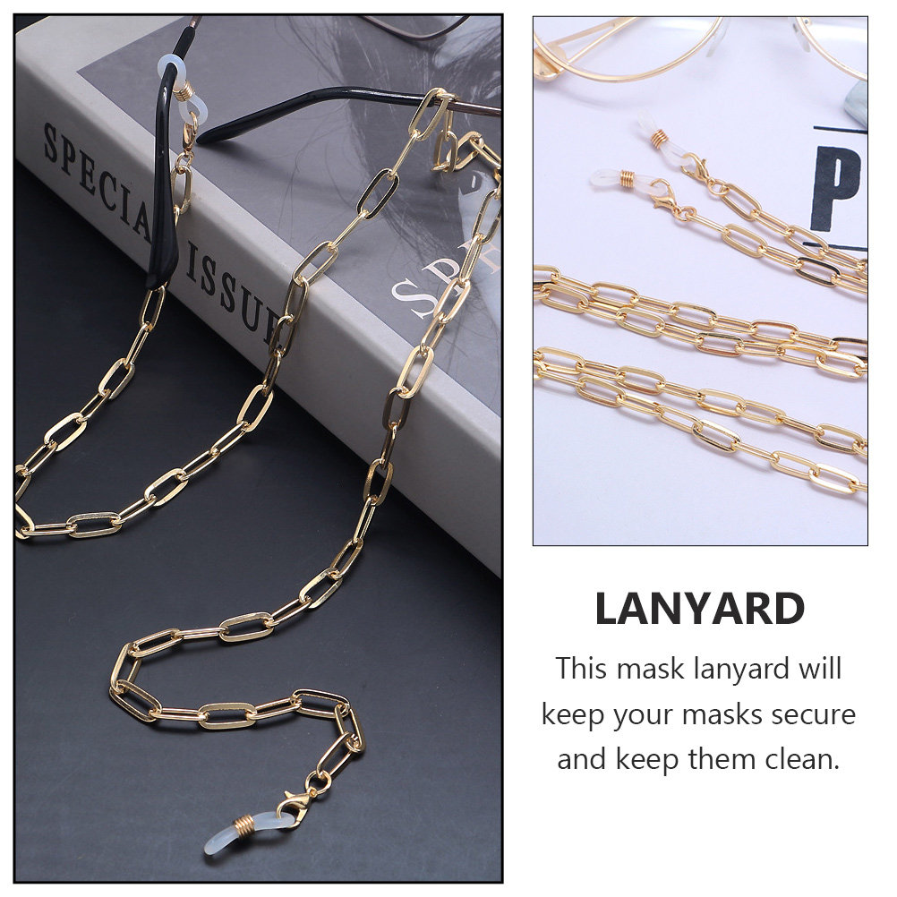 Metalen gouden paperclip-brill - Mask Chain Holder recensie en prijs