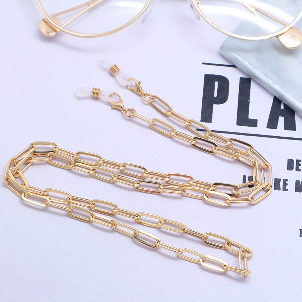 Metalen gouden paperclip-brill - Mask Chain Holder recensie en prijs